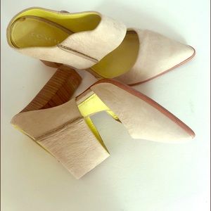 Nubuck Coach Mules Sz 8